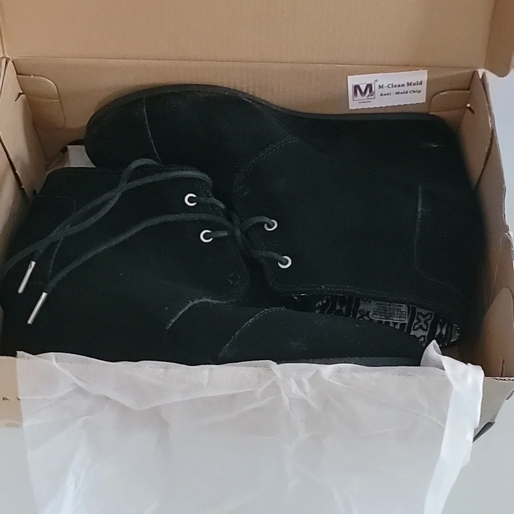 Toms Black Suede Women's Boots Desert Wedge Shoes 10